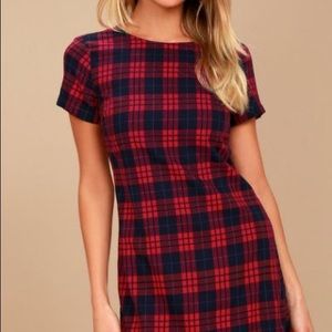 Lulu’s Plaid Simple Cut Dress
